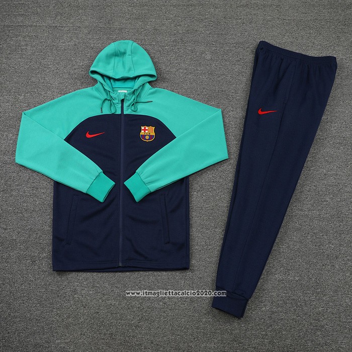 Tuta da Track con Capucha FC Barcellona 2022 2023 Verde e Blu